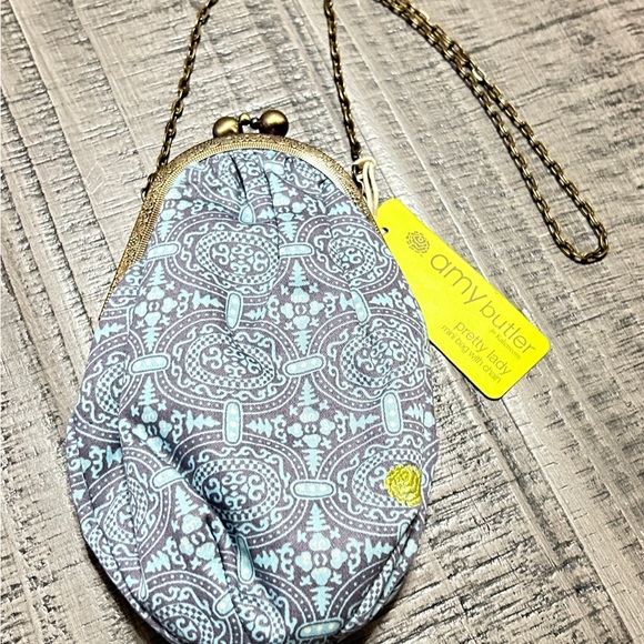 Amy Butler Gray and Blue Clutch - Picture 1 of 11